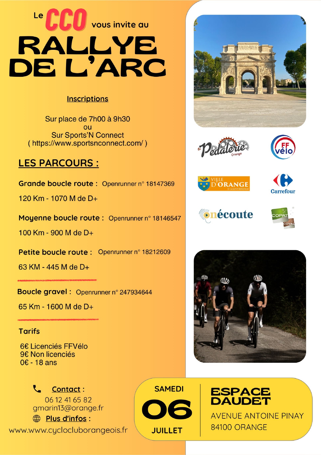 Rallye De L Arc Orange Inscription Parcours Tarifs Horaires