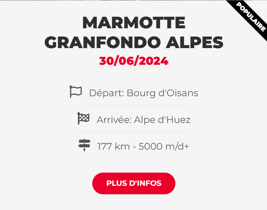 Course velo discount la marmotte 2020